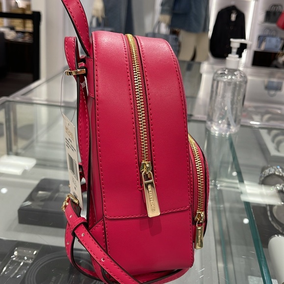 Michael Kors Ladies Backpack Bag Jaycee XS Convertible Zip Backpack Electrc Pink - Picture 16 of 16